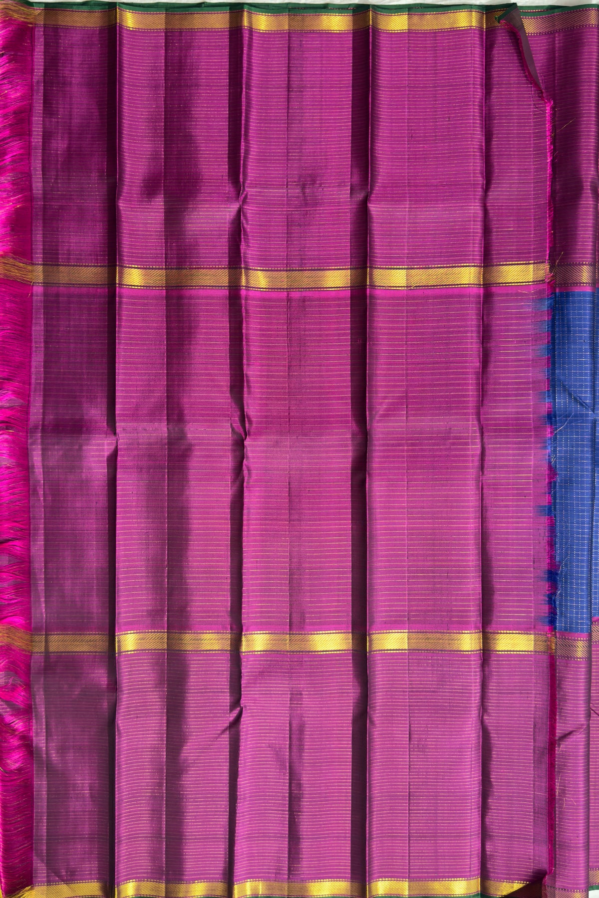 Blue Pure Silk Handloom Kanjeevaram