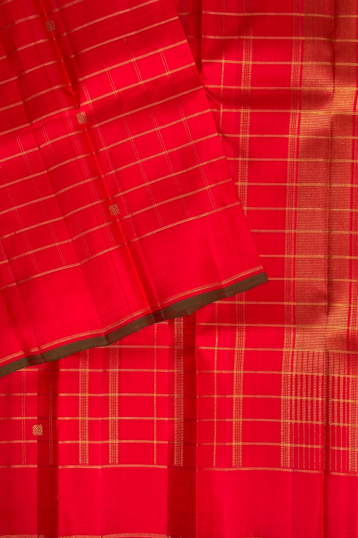 Red Pure Silk Handloom Kanjeevaram