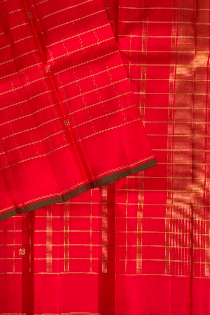 Red Pure Silk Handloom Kanjeevaram
