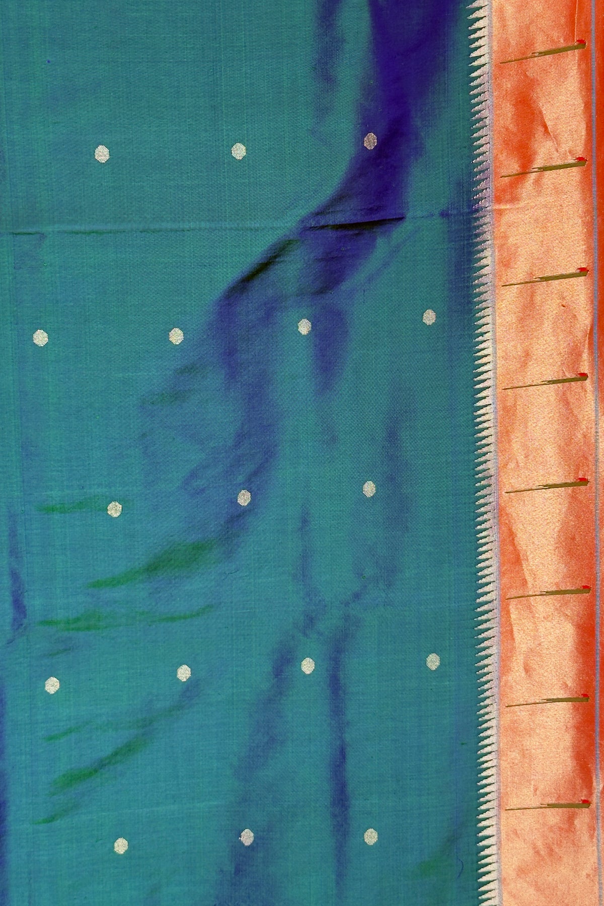 Peacock Blue Handloom Muniya Dupatta