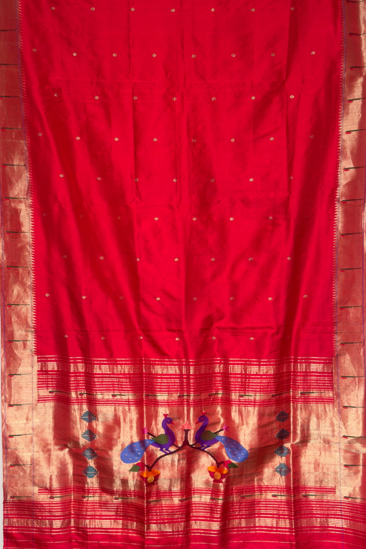 Red Handloom Muniya Dupatta