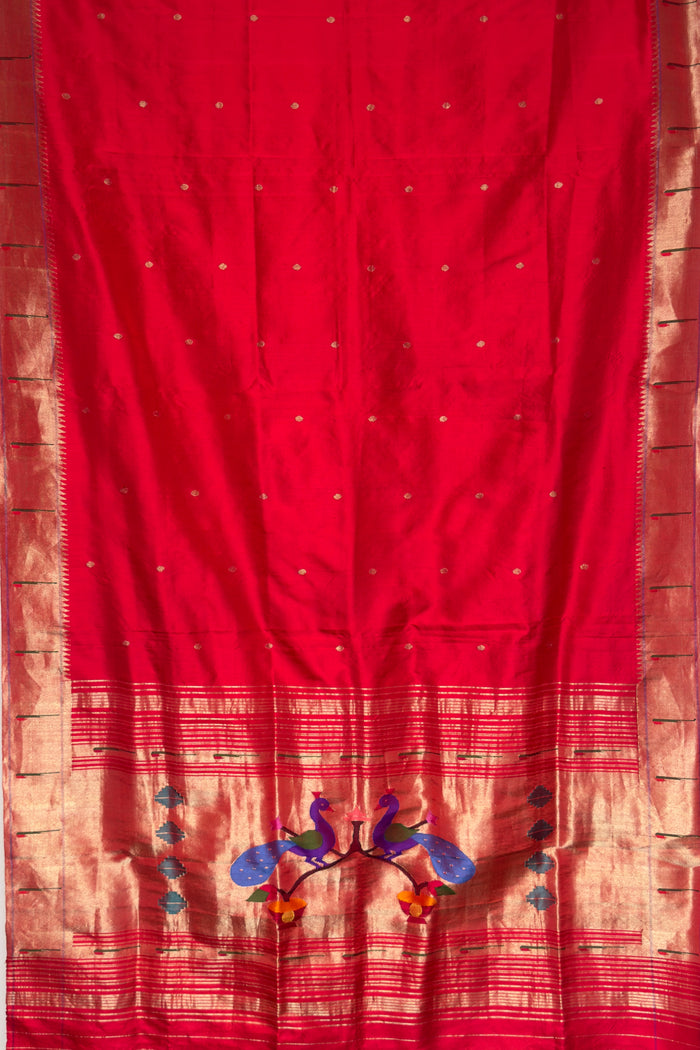 Red Handloom Muniya Dupatta