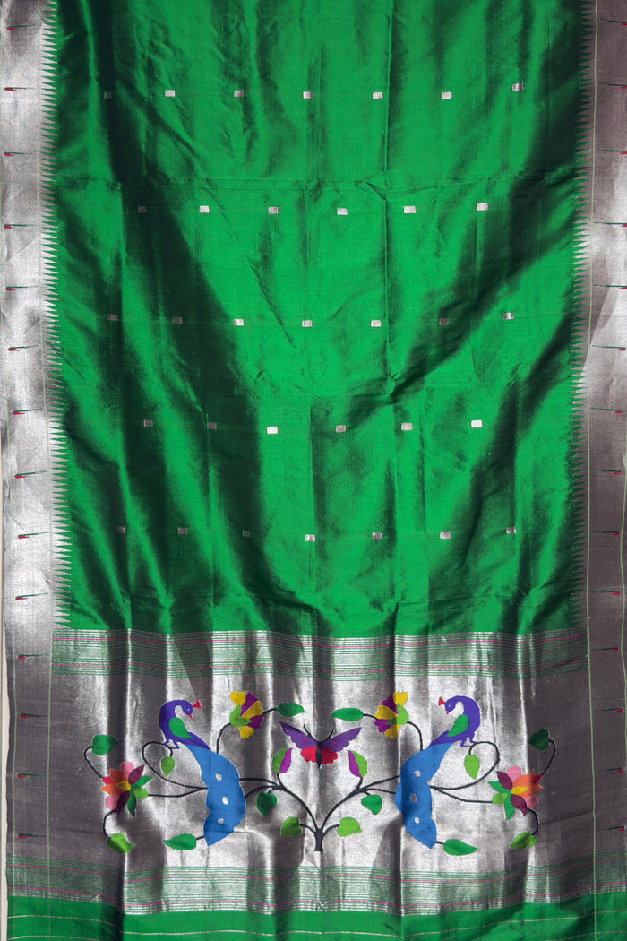 Green Handloom Muniya Dupatta