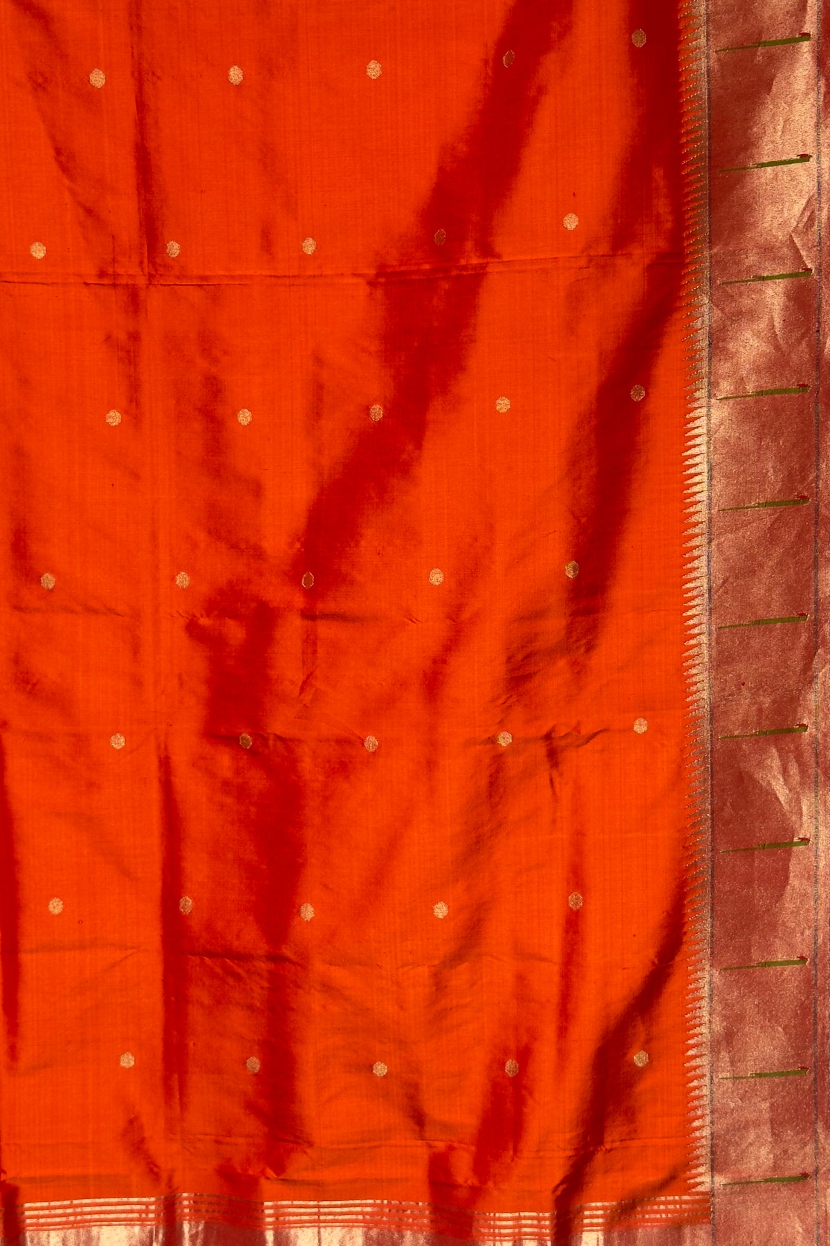 Orange Handloom Muniya Dupatta
