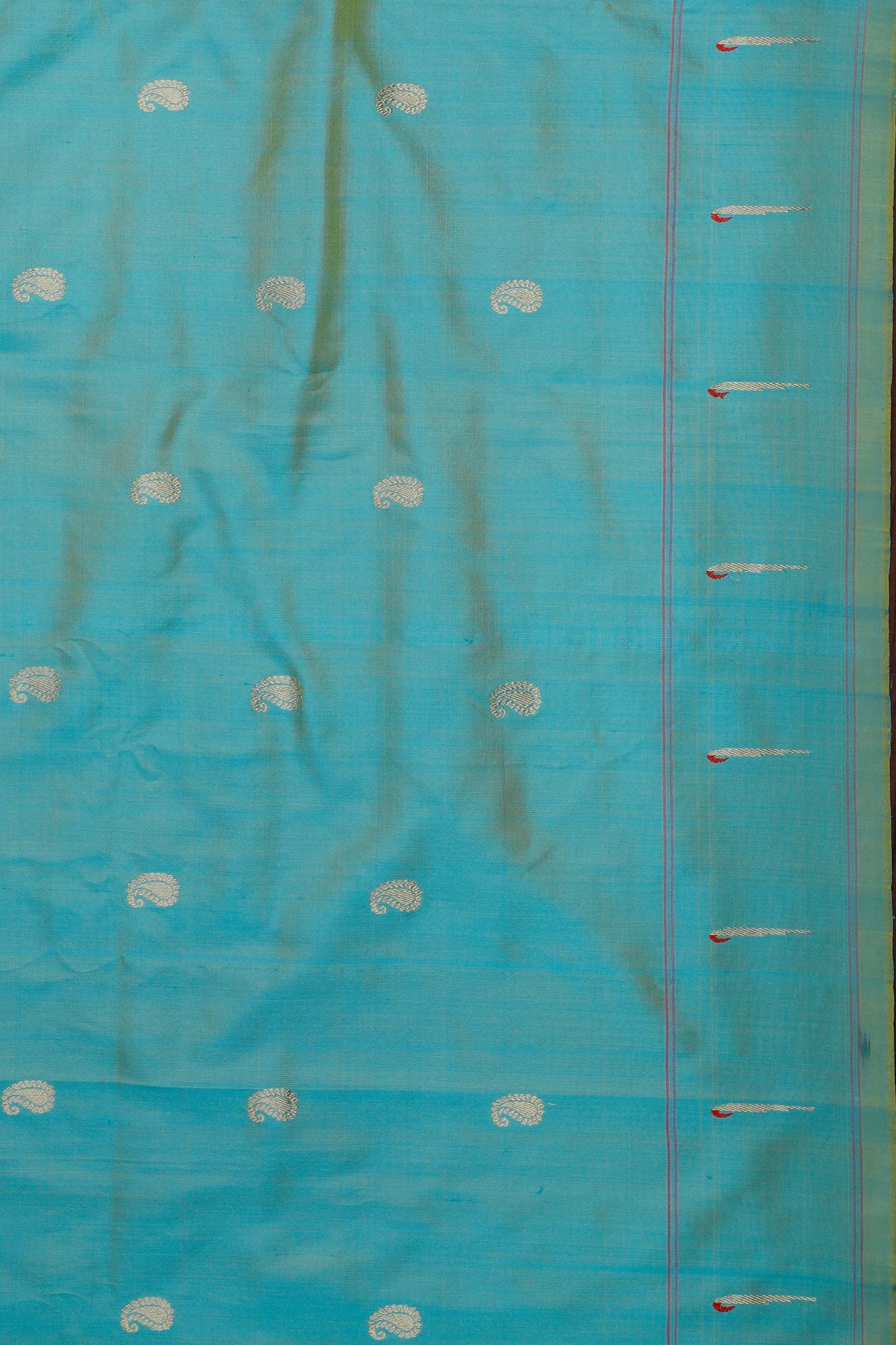 Peacock Green Handlloom Silk by Silk Paithani Saree