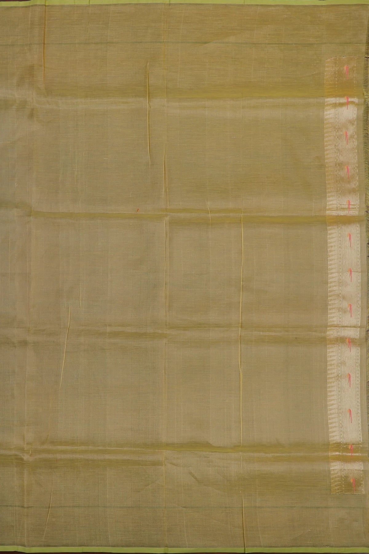 Lemon Yellow Handloom Benarasi Jamdani Tissue Pure Silk Saree