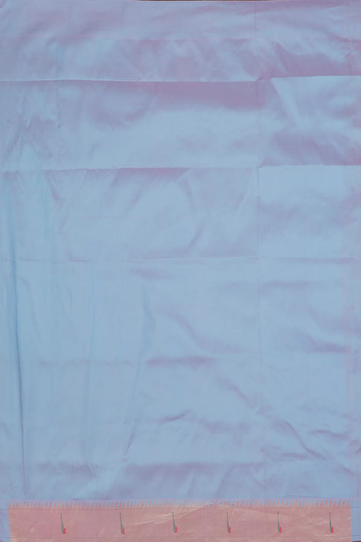 Sky Blue Handloom Pure Silk Muniya Paithani Saree with Vintage Asawali Pallu