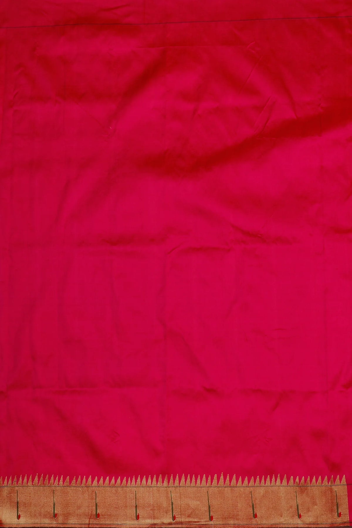 Hot Pink Handloom Pure Silk Muniya Paithani Saree