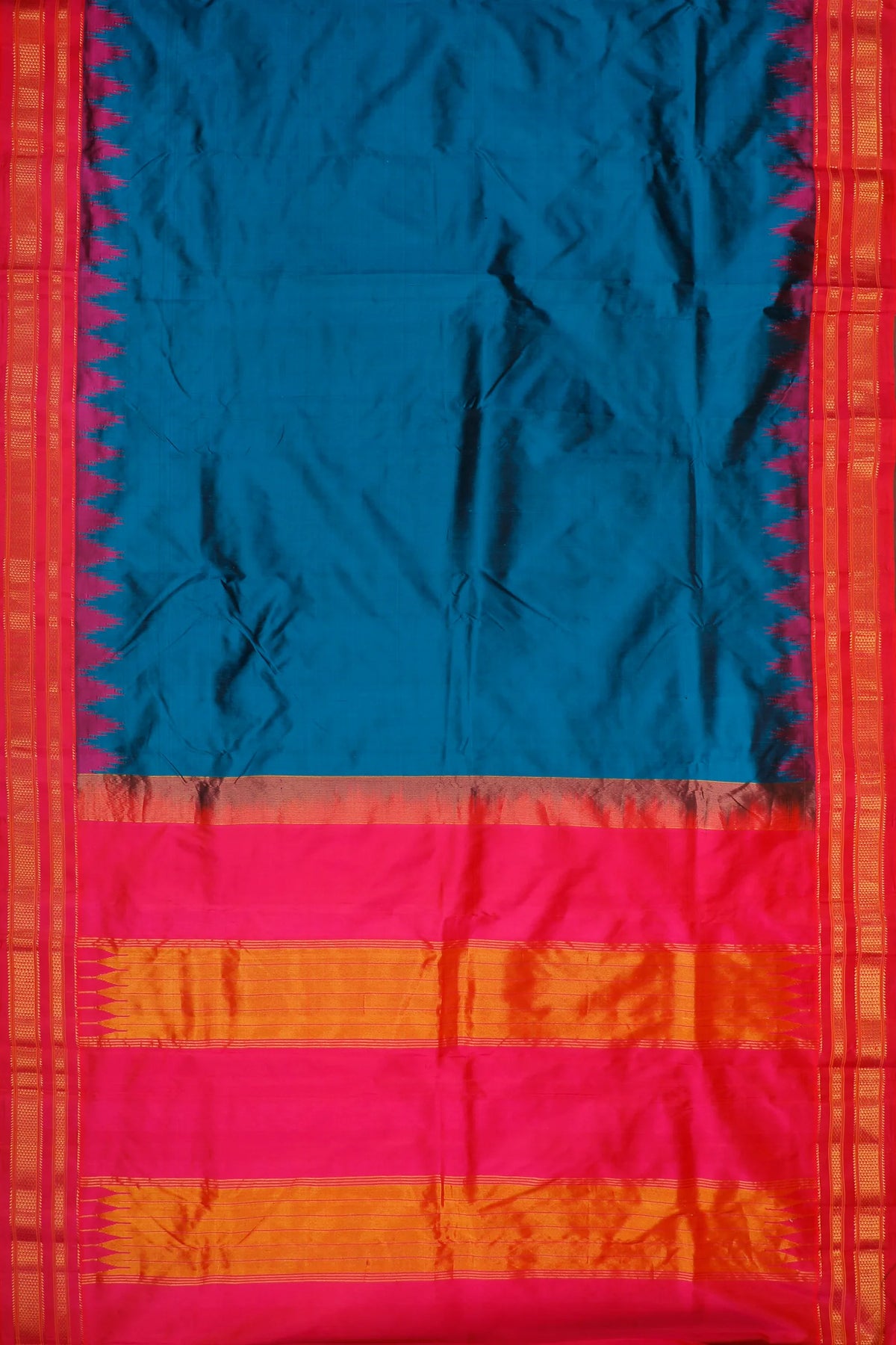 Green Handloom Pure Silk Ilkal Saree