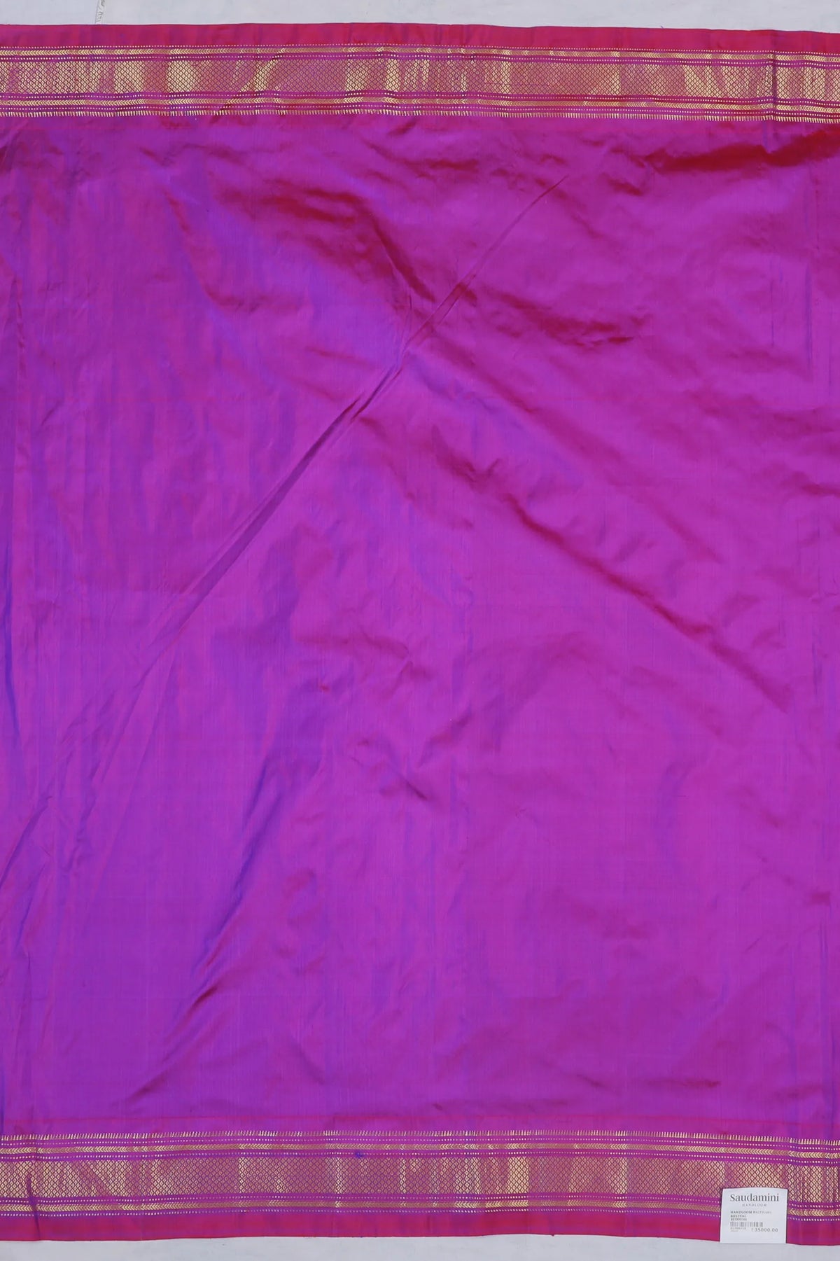 Purple Handloom Pure Silk Paithani Saree with Parrot Motifs